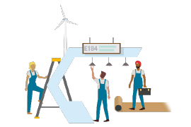 people working