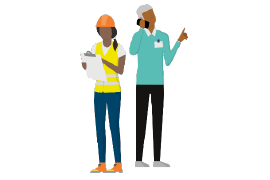 people working