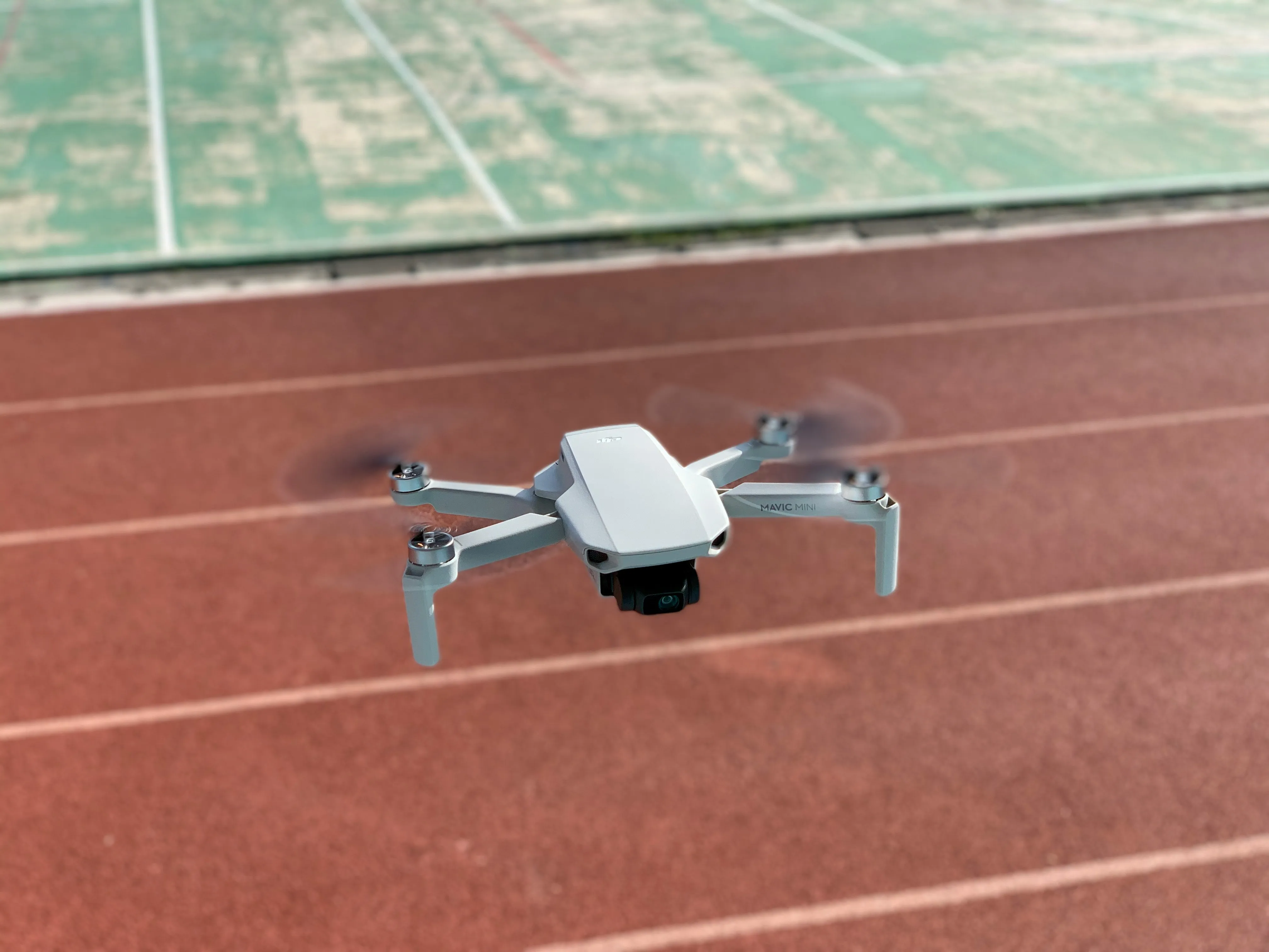 drone on track field